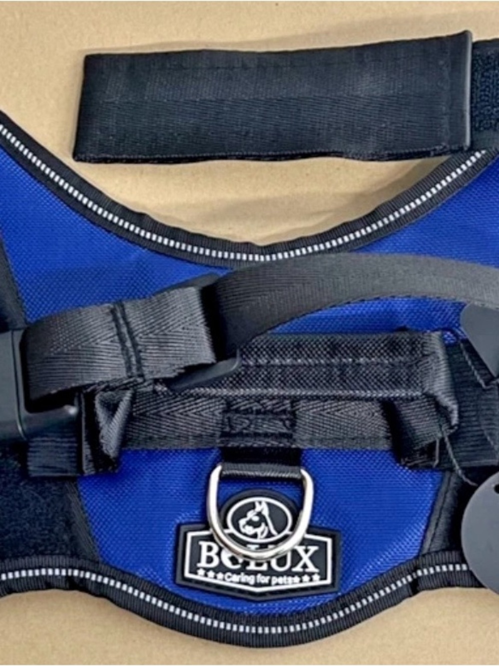Bolux Blue Dog Harness Small Dog Adjustable - Fabric - Breathable - Handle